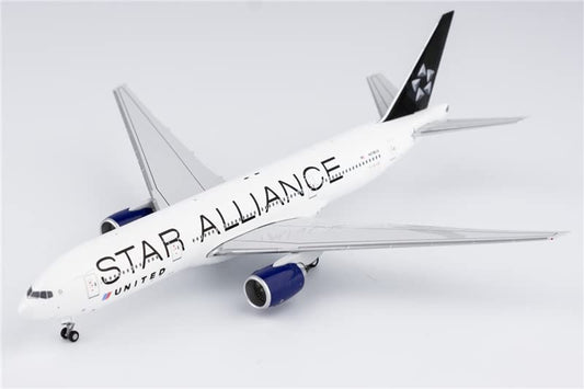 NG Model for United Airlines for Boeing B777-200ER N218UA Star Alliance 10 Years 1/400 DIECAST Aircraft Pre-Built Model